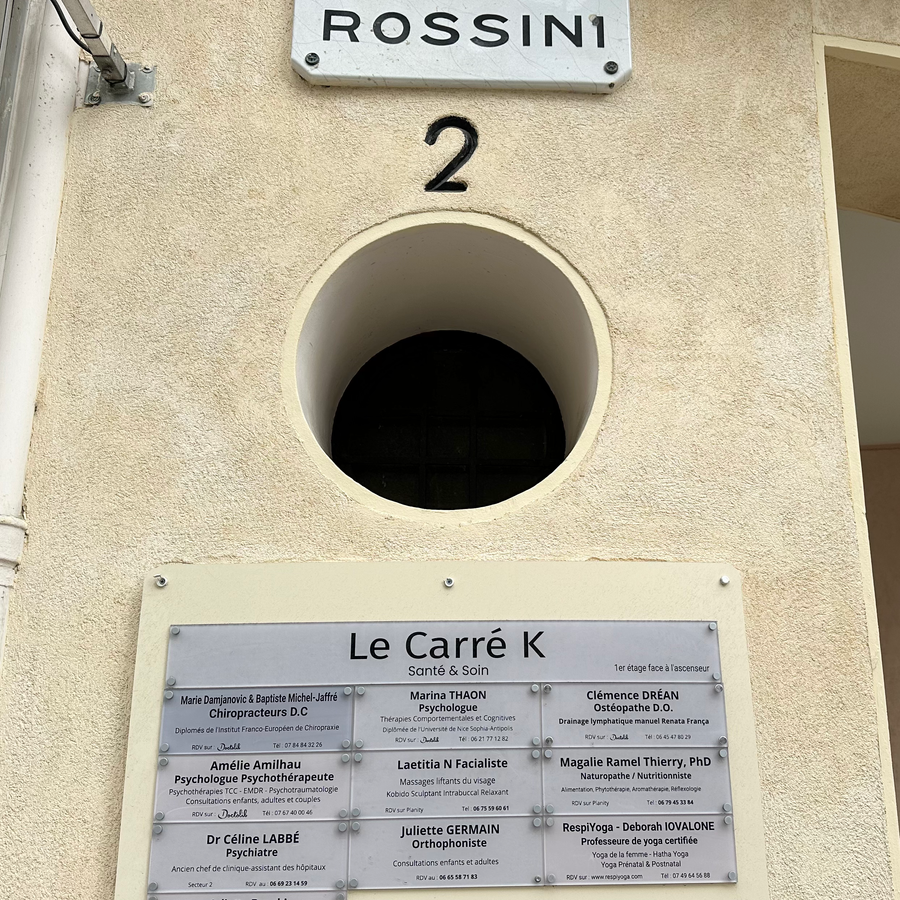 Cabinet Nice Rossini, accueil
